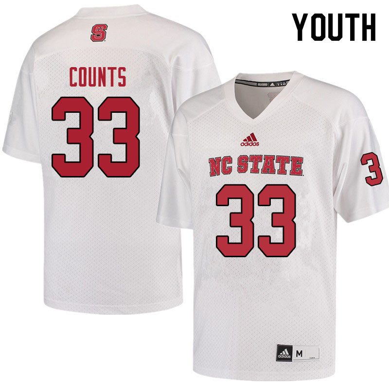 Youth #33 Dalton Counts NC State Wolfpack College Football Jerseys Sale-Red